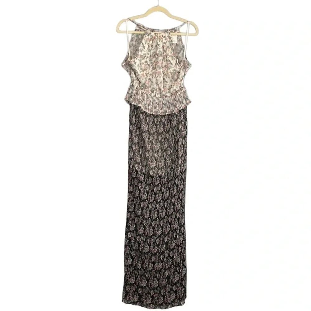 Foxiedox NWT Antonia Pleated Maxi Floral Dress Women's Size Large